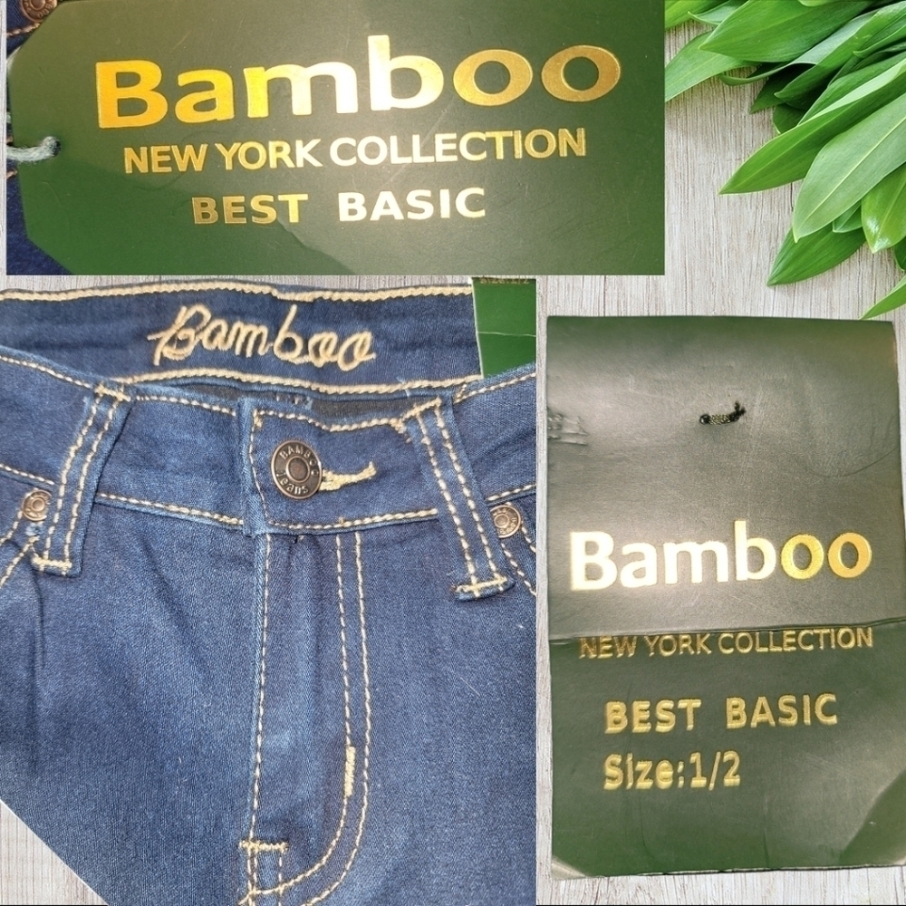 BAMBOO New York Collection Best Basic Jeans Size 1/2 New with Tags - Picture 6 of 6